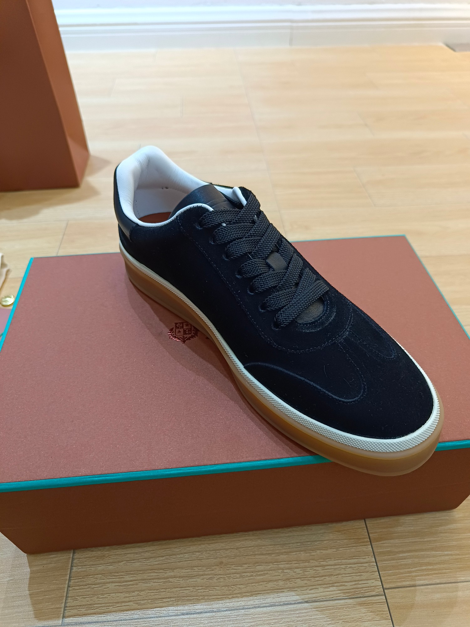 L0r0 P1ana Tennis Walk Sneakers Navy Blue For Men FAN8505