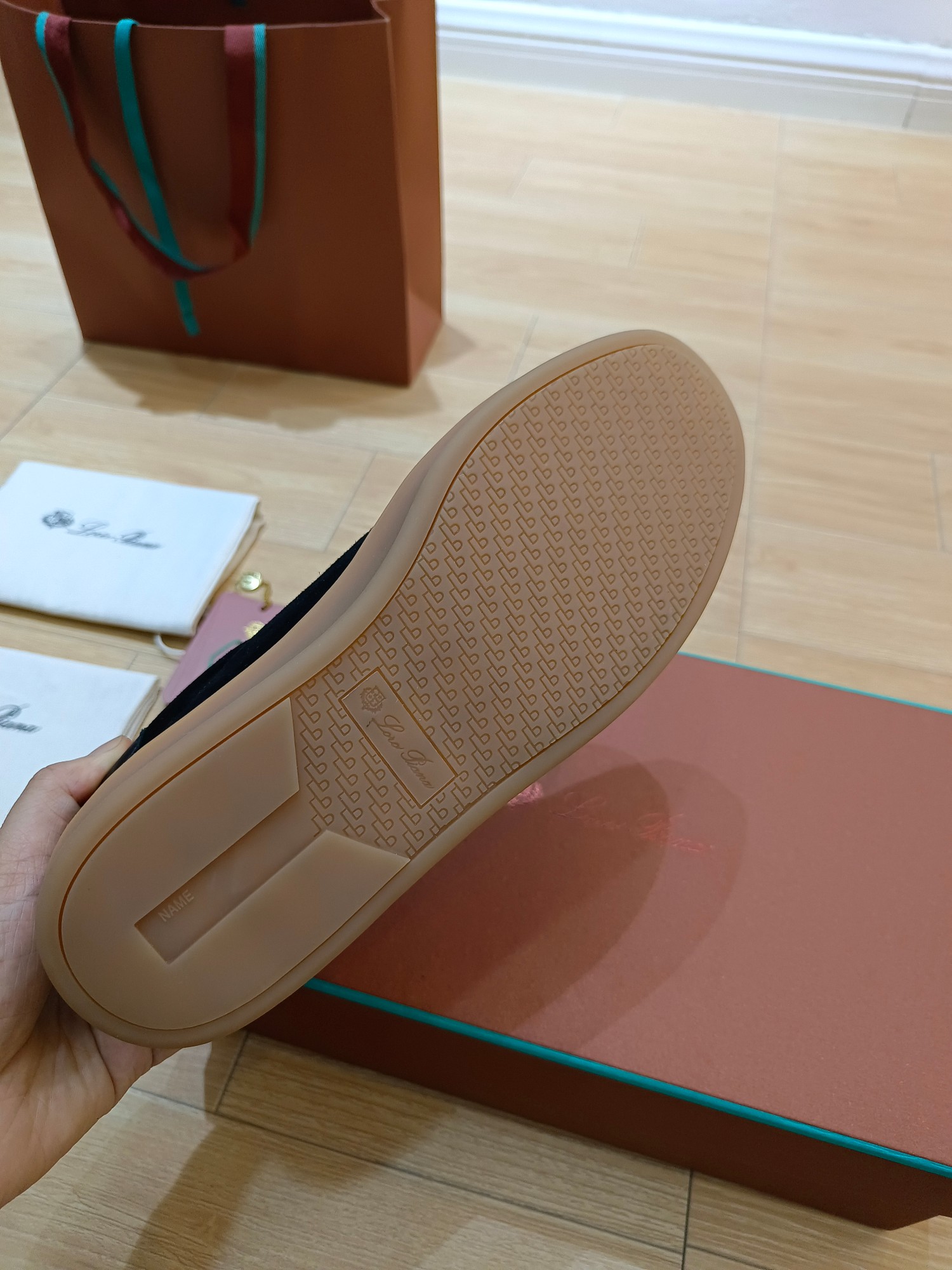 L0r0 P1ana Tennis Walk Sneakers Navy Blue For Men FAN8505