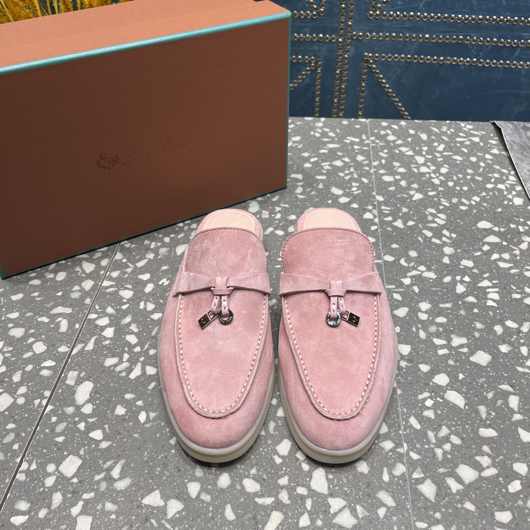 L0r0 P1ana Babouche Charms Walk Loafers Flowering Cherry For Women – FAI1543 30AT