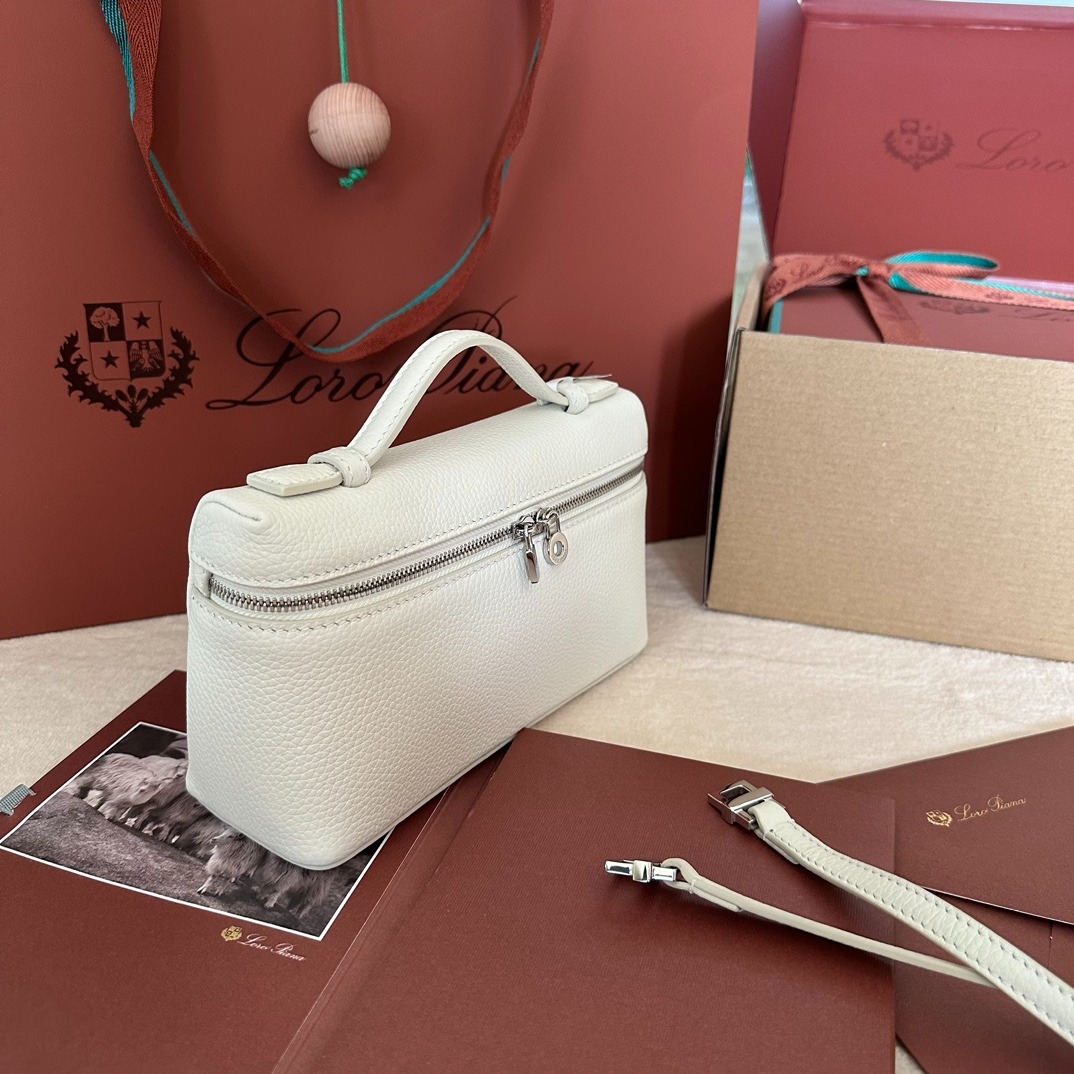 [True-to-ORIGINAL]L0r0 P1ana Extra Pocket L19 Whisper White For Women 7.5in/19cm FAN4045 1615