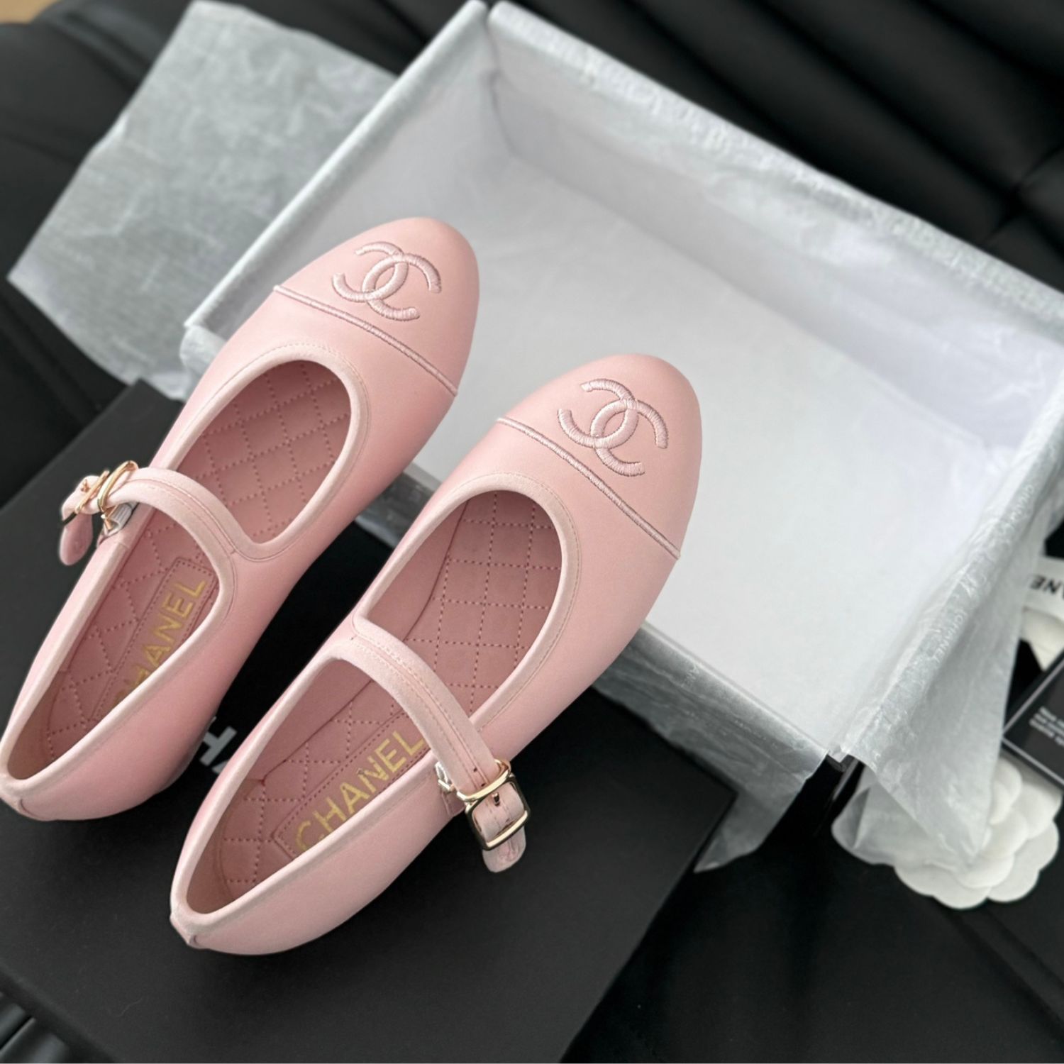 Ch**el Mary Janes 24SS Pink For Women