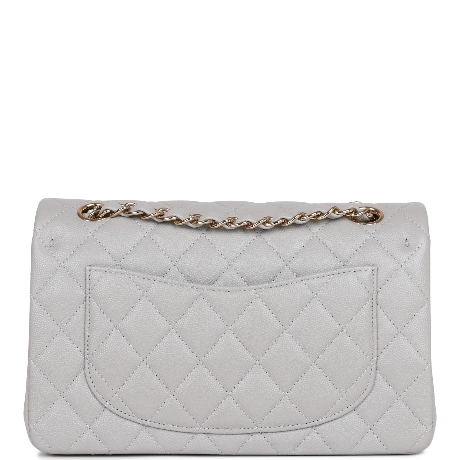 [True-to-ORIGINAL] Ch**el Small Classic Double Flap Grey For Women 9.1in/23cm