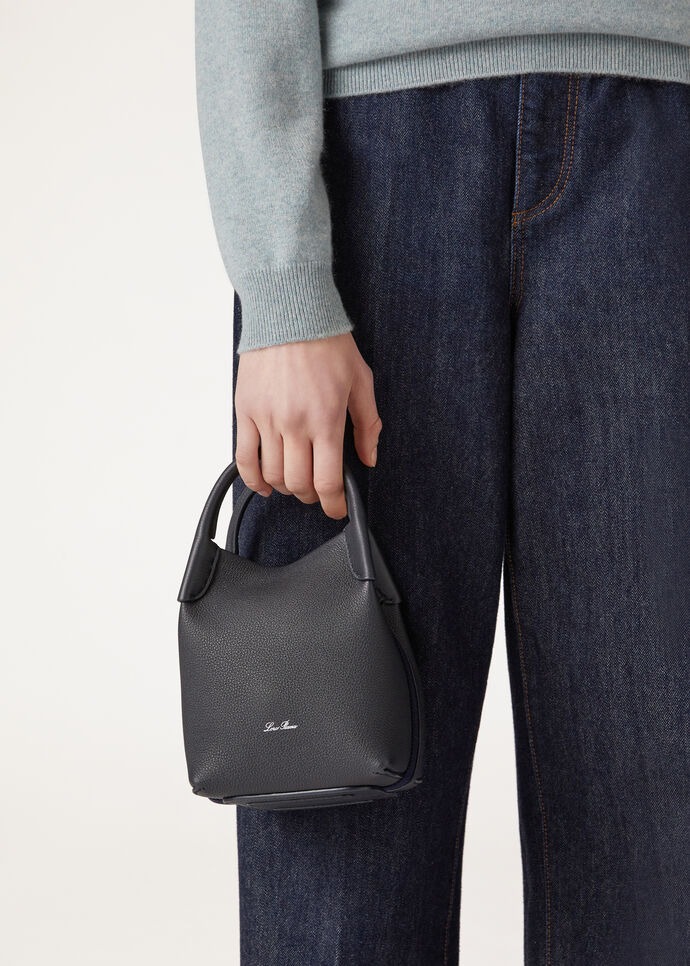 [True-to-ORIGINAL]L0r0 P1ana Micro Bale Bag Navy Blue For Women 5.2 in/ 13 cm FAN4647 W000