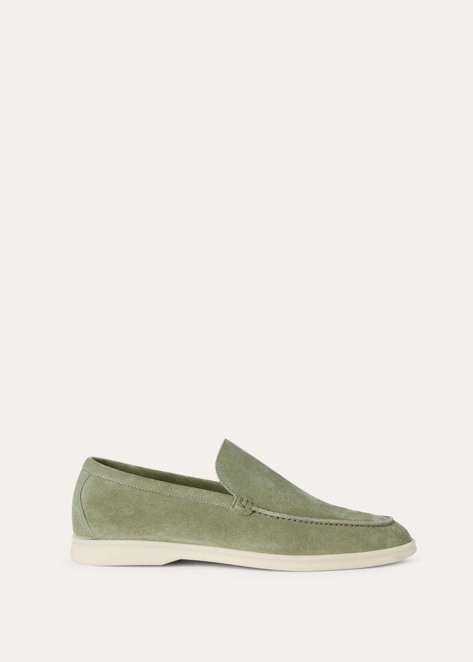 L0r0 P1ana Summer Walk Loafers Green For Men FAI3276