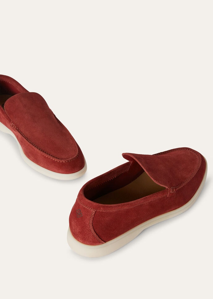 L0r0 P1ana Summer Walk Loafers Red For Men FAI3276