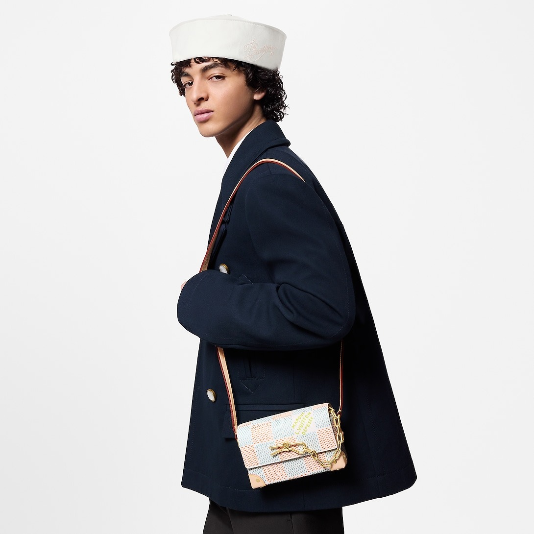 L0vis Vvtt0n Steamer Wearable Wallet Bag White For Men N40674 7.1in/18cm