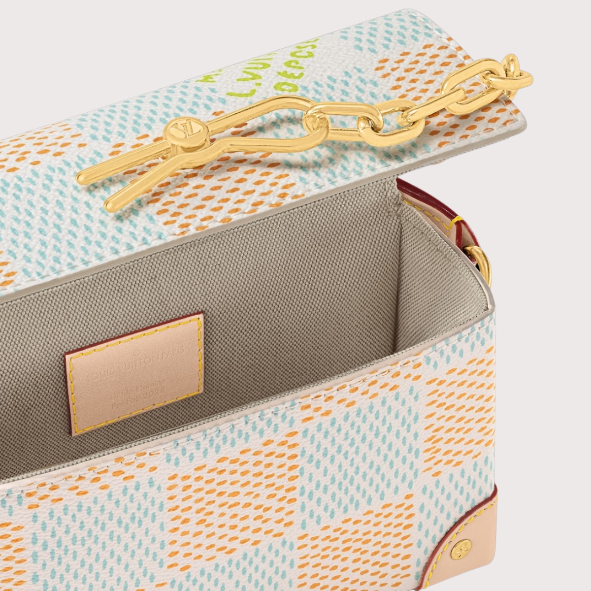 L0vis Vvtt0n Steamer Wearable Wallet Bag White For Men N40674 7.1in/18cm