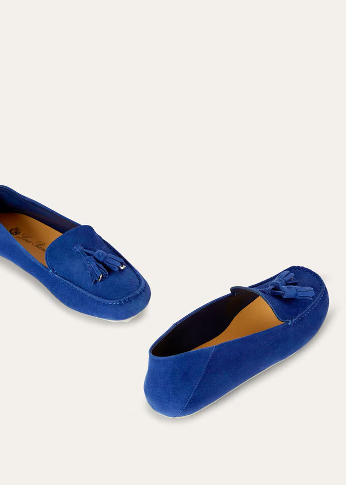 L0r0 P1ana Dot Sole Walk Loafers Blue Fluorite For Women – FAN0109 W13O