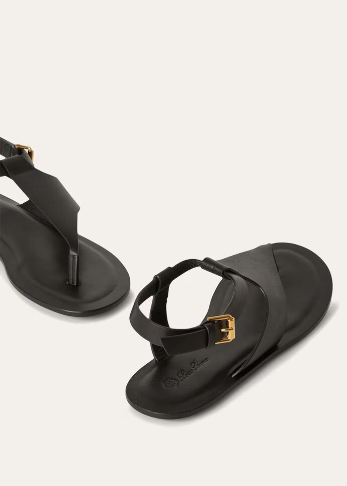 L0r0 P1ana Trani Sandals Black For Women – FAM9272 8000