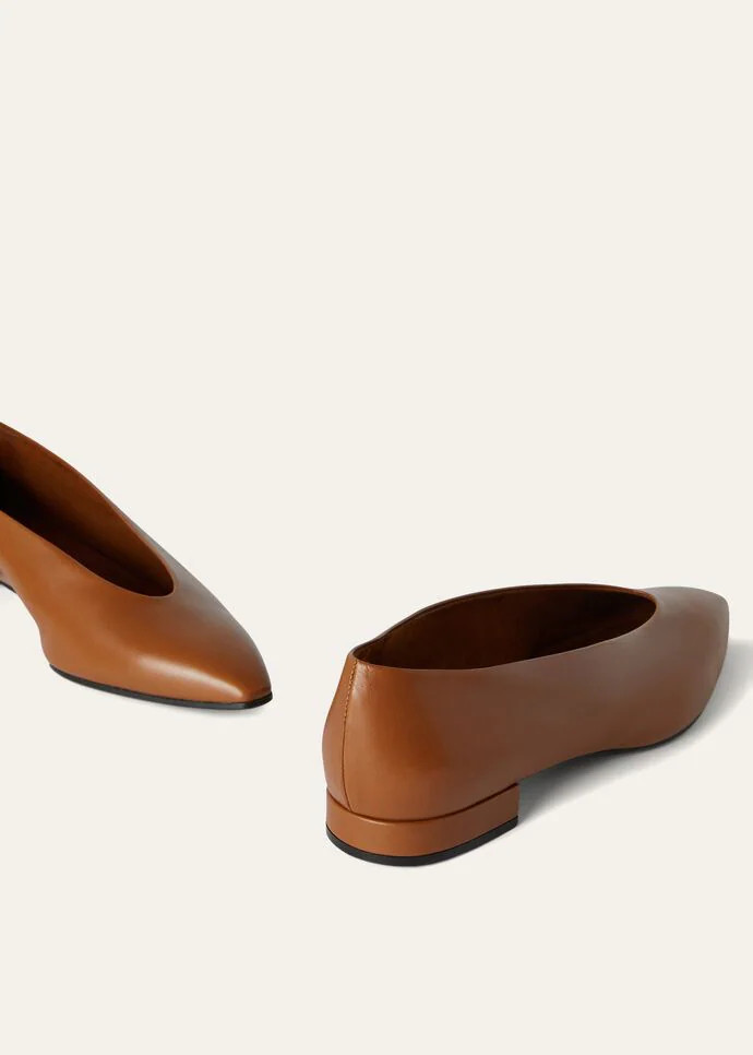 L0r0 P1ana Rebecca Ballerinas Saddle Brown For Women – FAN3737 E424