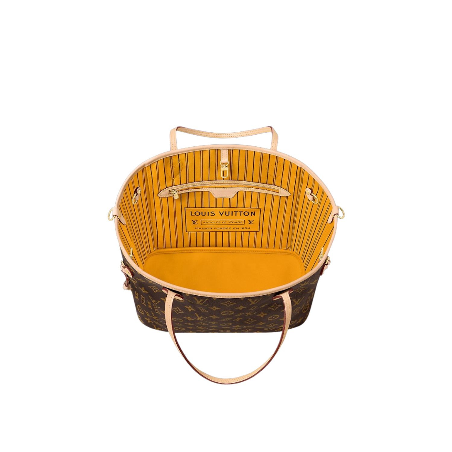 L0vis Vvtt0n Neverfull Bandoulière Inside Out MM Jaune For Women 31cm/12.2in – M11947