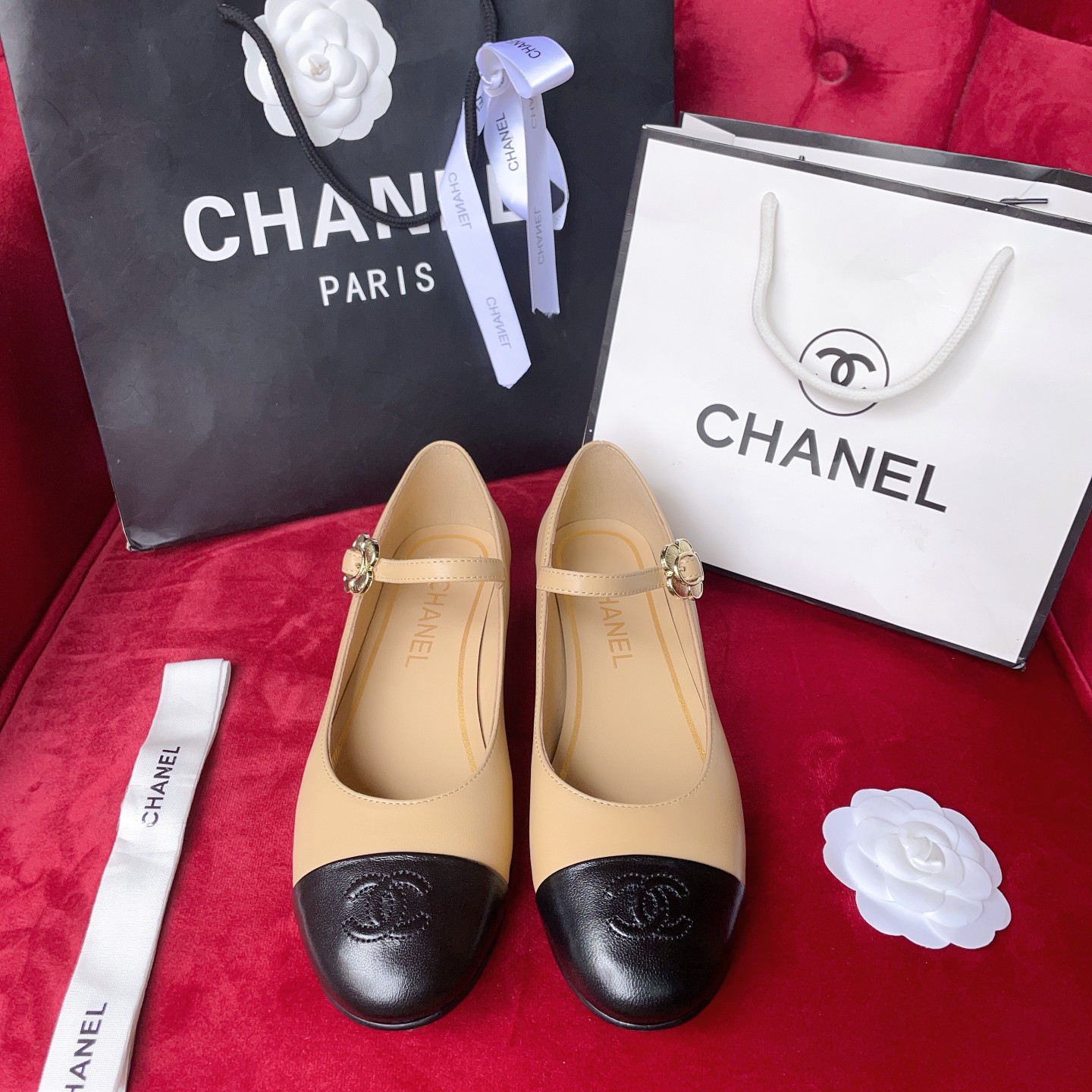 Ch**el Pumps Beige For Women