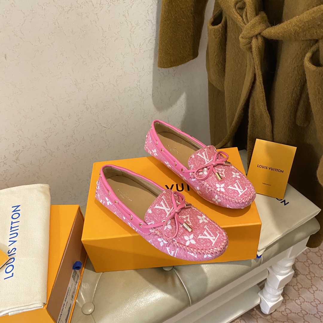 L0vis Vvtt0n Gloria Flat Loafer Pink For Women