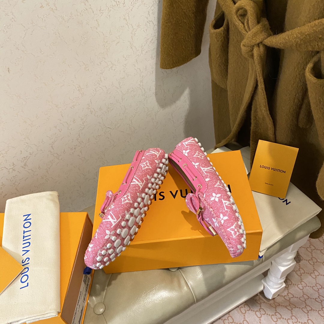 L0vis Vvtt0n Gloria Flat Loafer Pink For Women