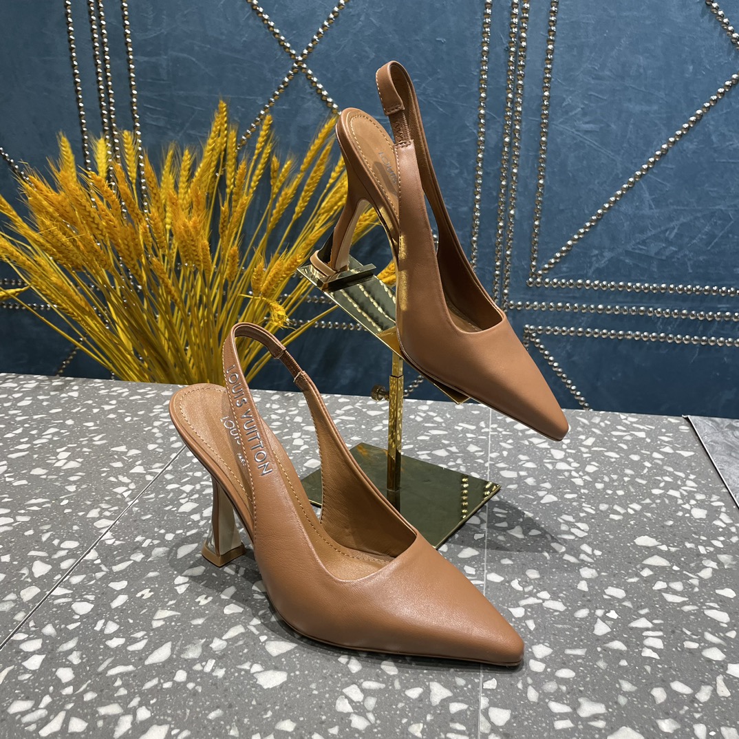 L0vis Vvtt0n Sparkle Slingback Pump Brown For Women