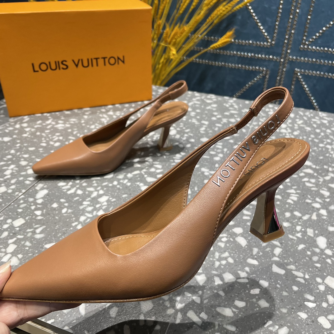 L0vis Vvtt0n Sparkle Slingback Pump Brown For Women