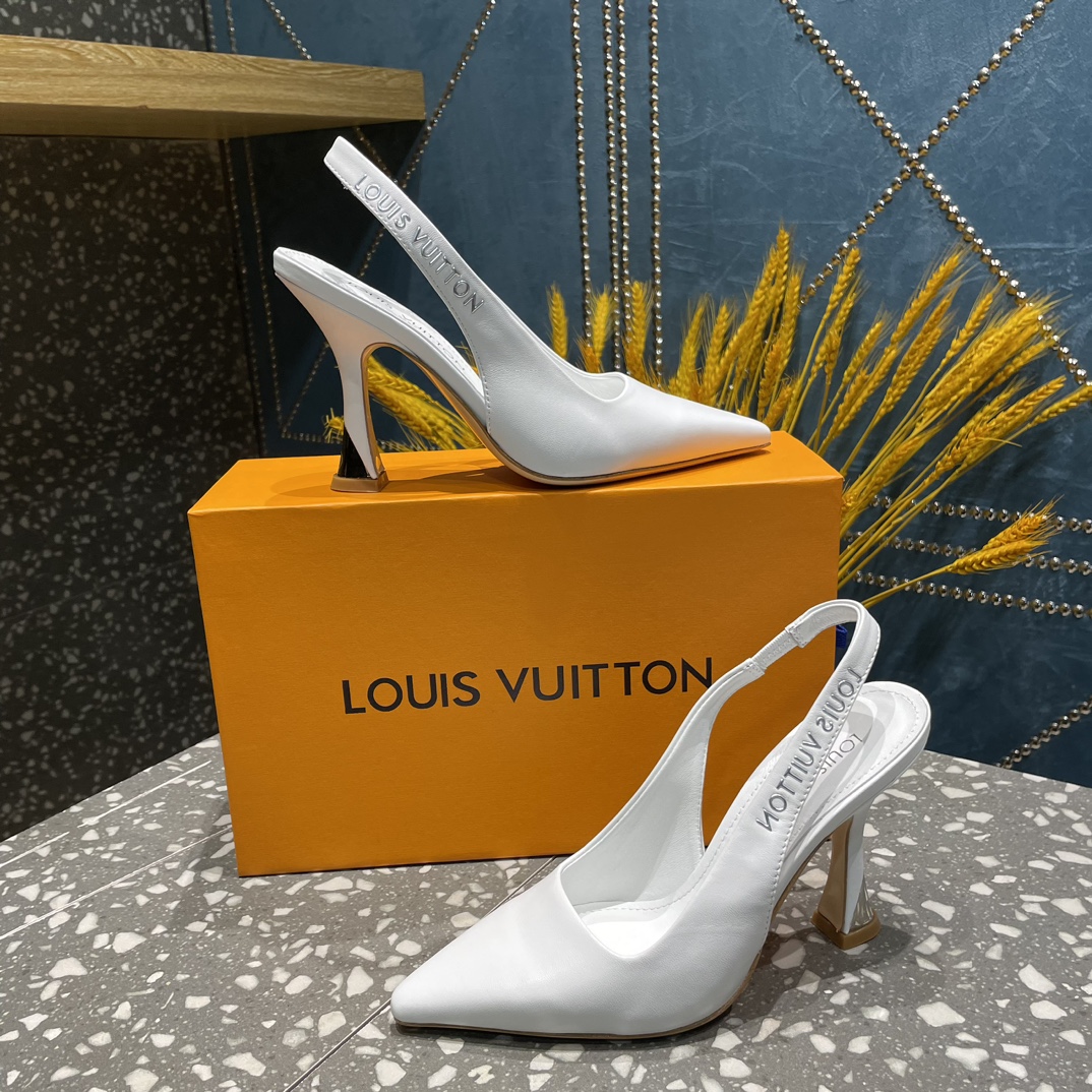 L0vis Vvtt0n Sparkle Slingback Pump White For Women