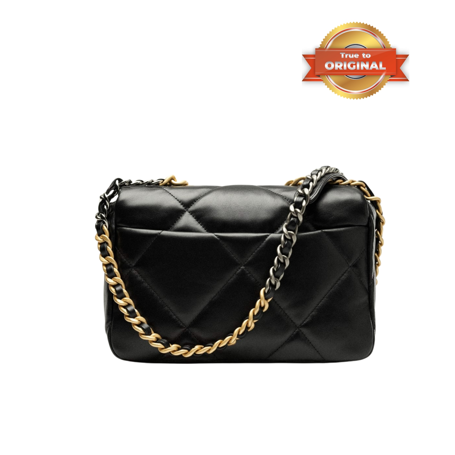 [True-to-ORIGINAL] Ch**el 19 Handbag Black For Women 26cm/10.1in AS1160 B04852 94305