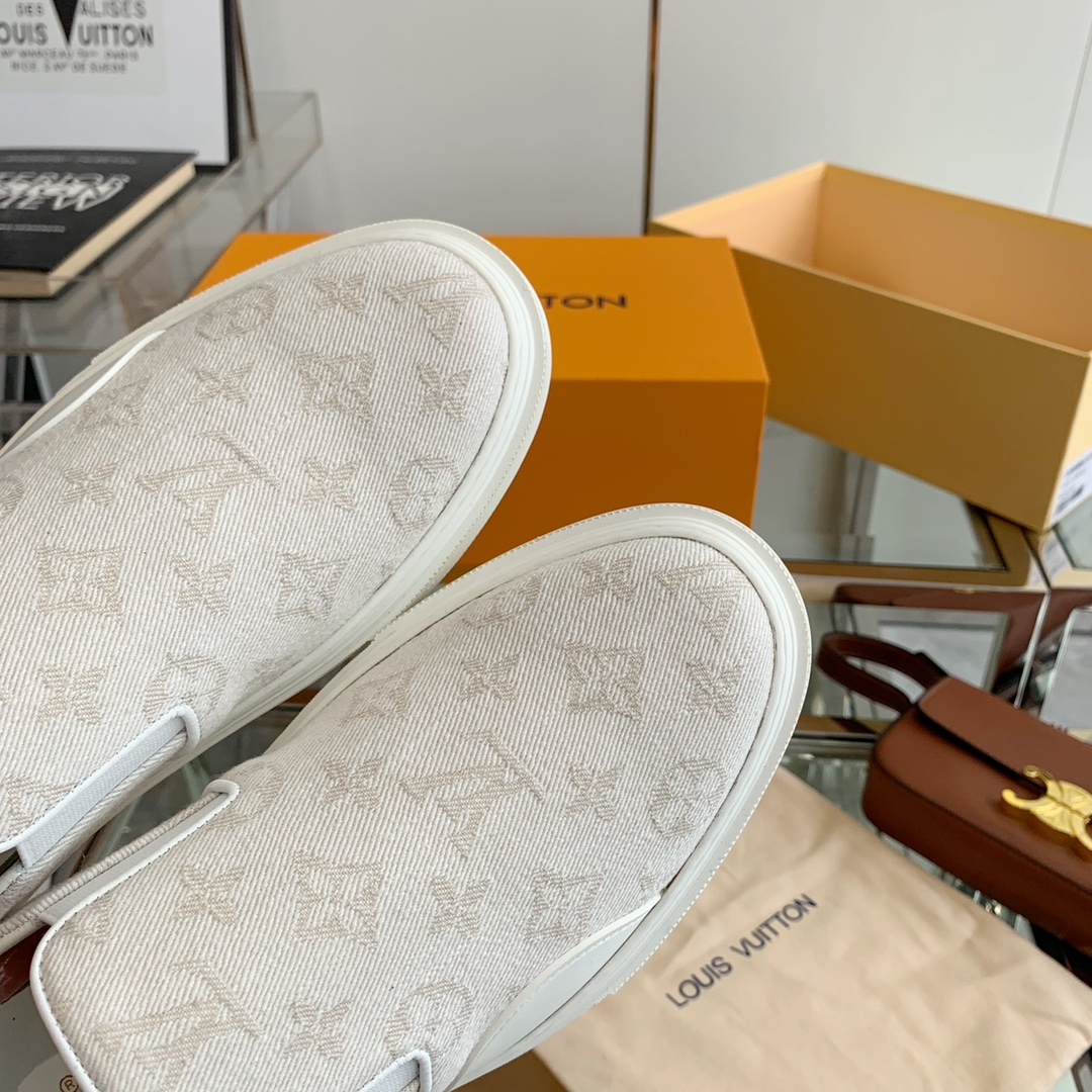 L0vis Vvtt0n Women’s Trocadero Slip On White For Women LV