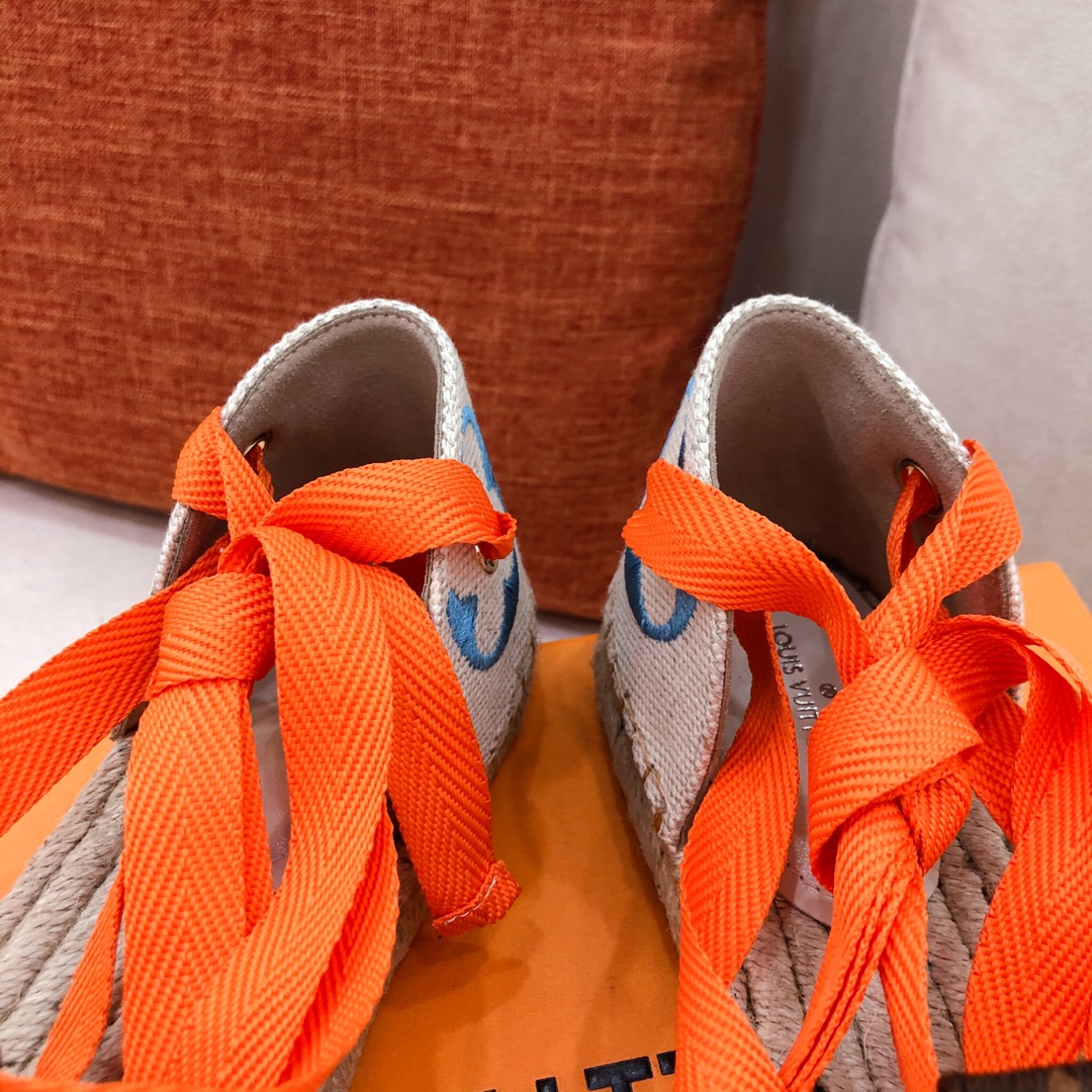 L0vis Vvtt0n Women’s Starboard Flat Espadrille Blue For Women LV