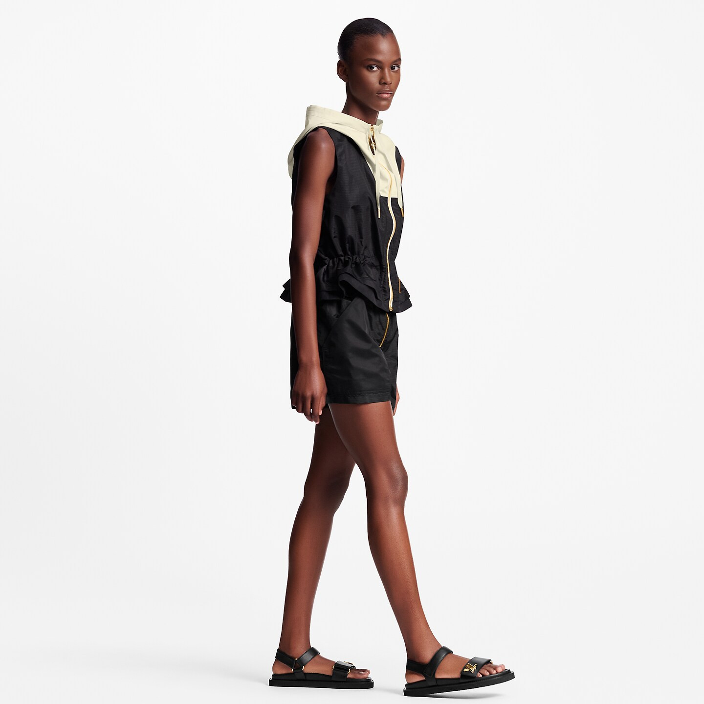 L0vis Vvtt0n Sunset Comfort Flat Sandal Black 1ABW6W