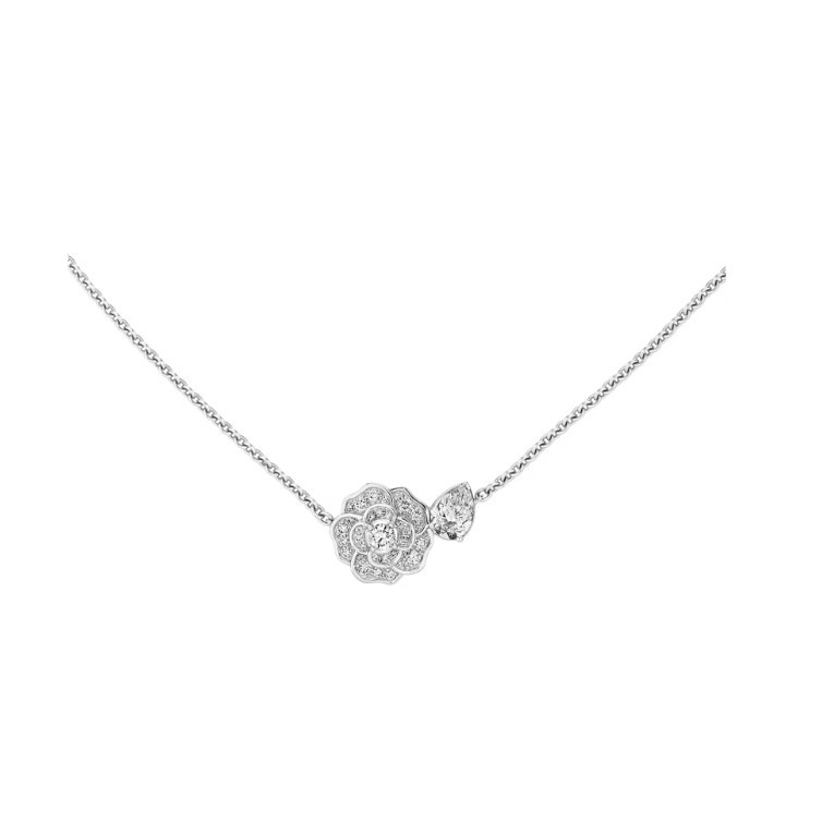 Ch**el Camélia Précieux Necklace White Gold For Women J11362