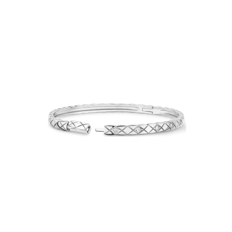 Ch**el Coco Crush Bracelet White Gold For Women J12328