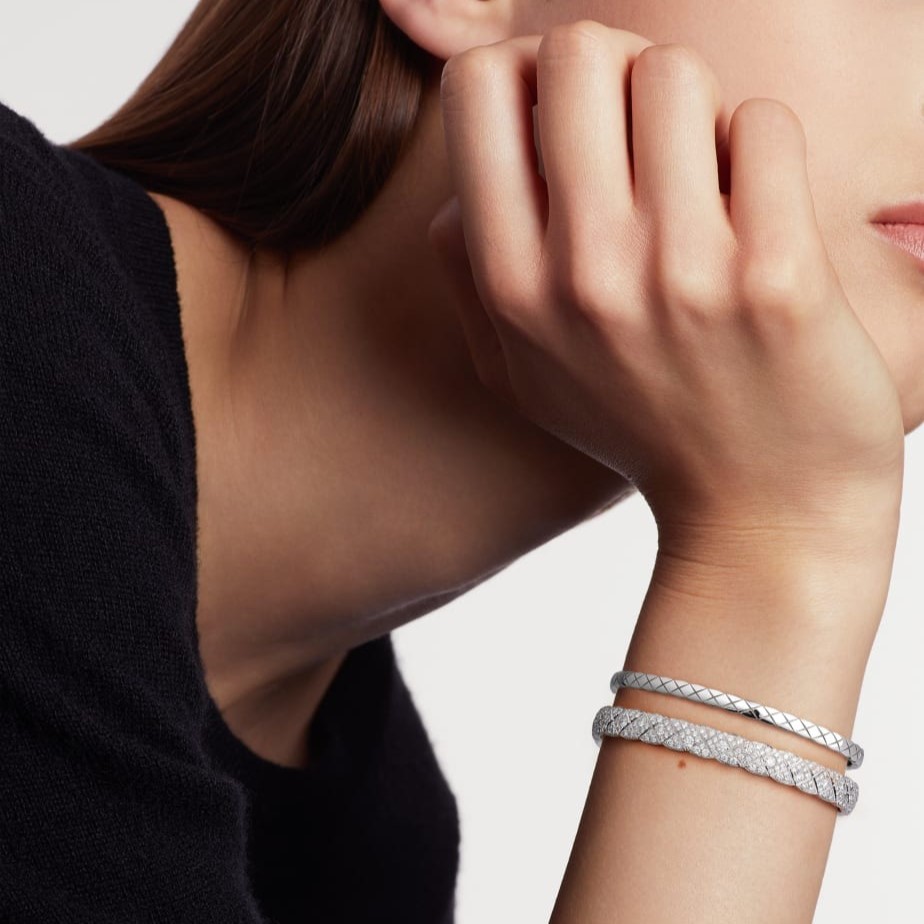 Ch**el Coco Crush Bracelet White Gold For Women J12621