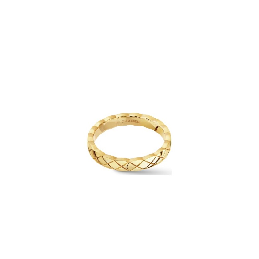 Ch**el Coco Crush Ring Yellow Gold Mini Version For Women J11794