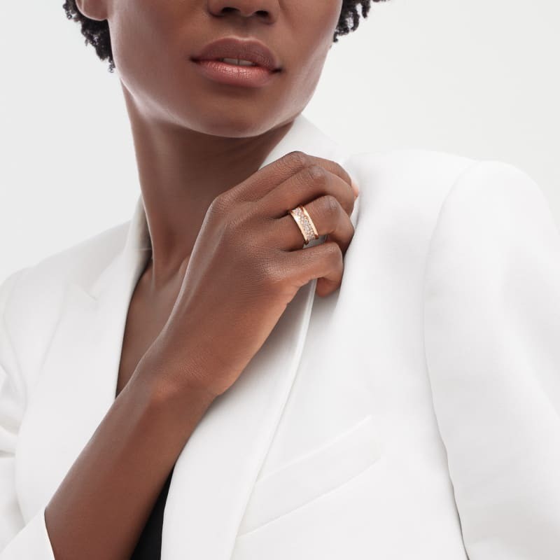 Bv1g*ai B.zero1 Ring Rose Gold For Women 361147