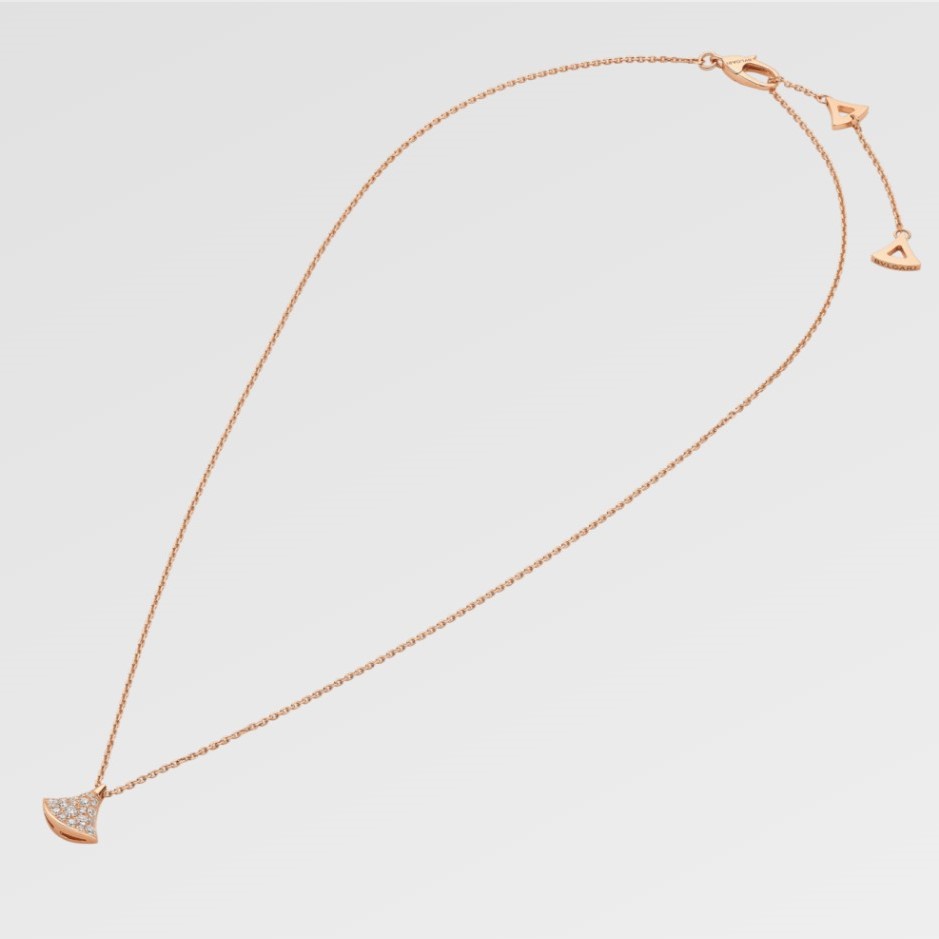 Bv1g*ai Divas’ Dream Necklace Rose Gold For Women 361446