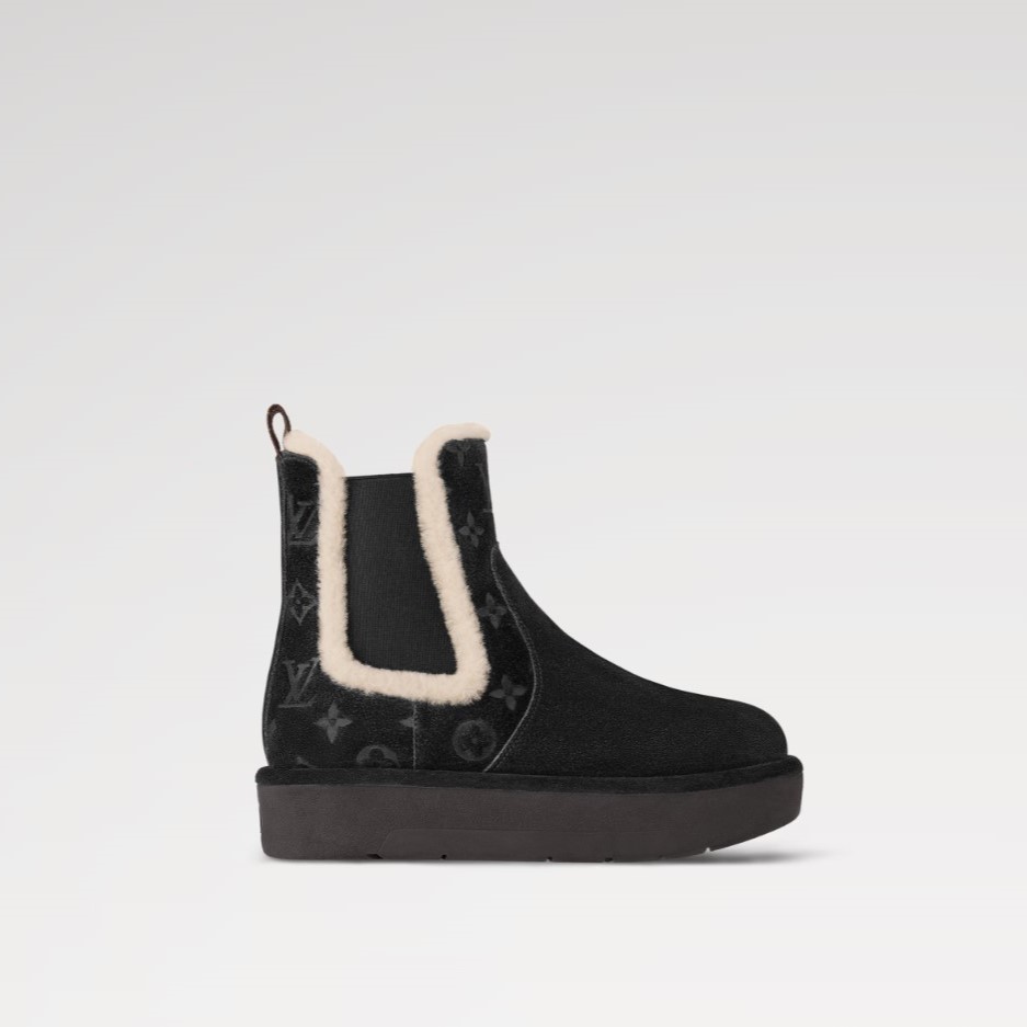 L0vis Vvtt0n Aspen Chelsea Ankle Boots Black For Women 1ADC6X