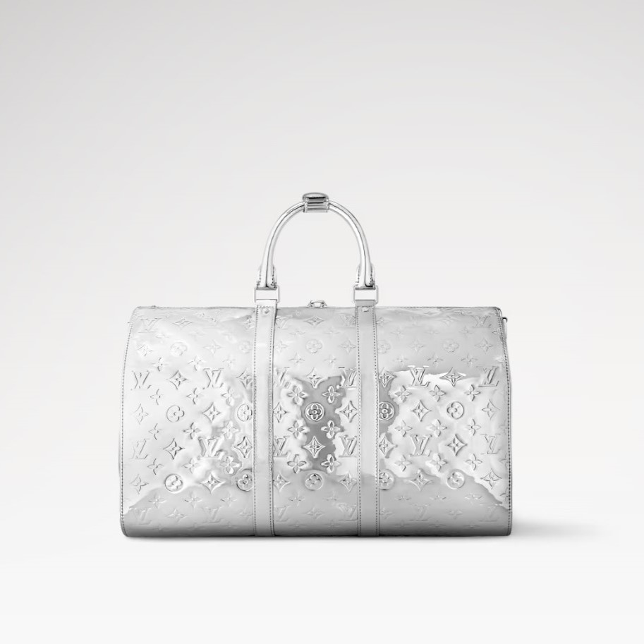 L0vis Vvtt0n Keepall Bandoulière 45 Silver 17.7in/45cm M12858