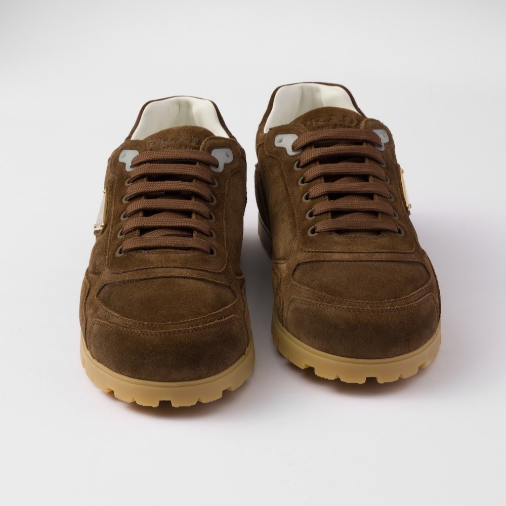 Pra*a Trail Faded Suede Sneakers Dark Brown For Men 2EG459_Z5O_F0003_F_G000