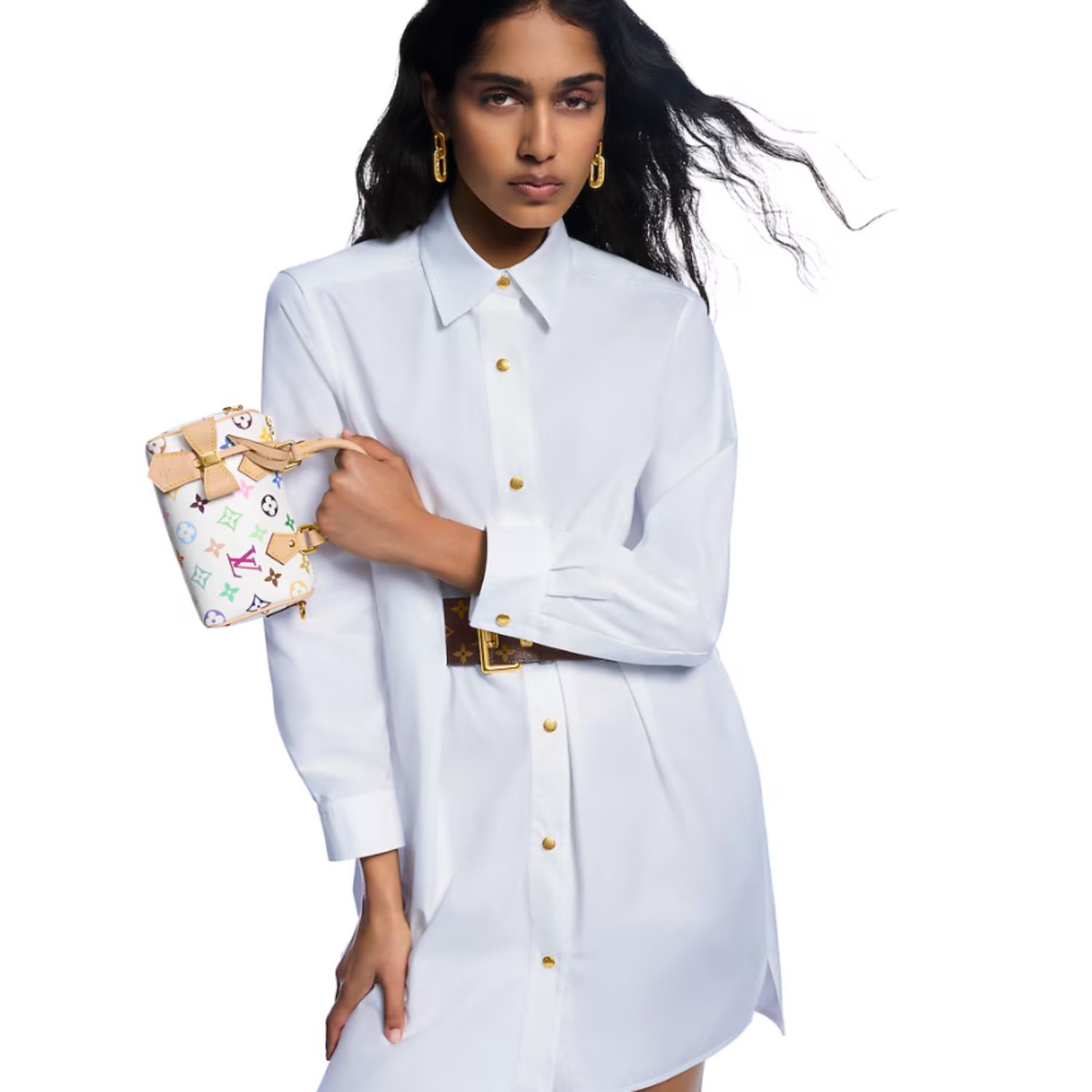 L0vis Vvtt0n LV x TM Nano Speedy Multicolore Blanc Bag For Women 16cm/6.3in – M13391