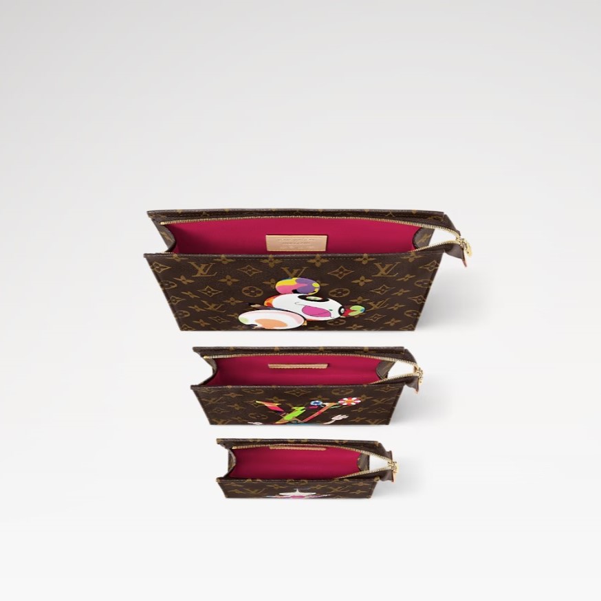 L0vis Vvtt0n LV x TM Trio Toiletry Pouch Monogram Canvas 9.8in/25cm M13762