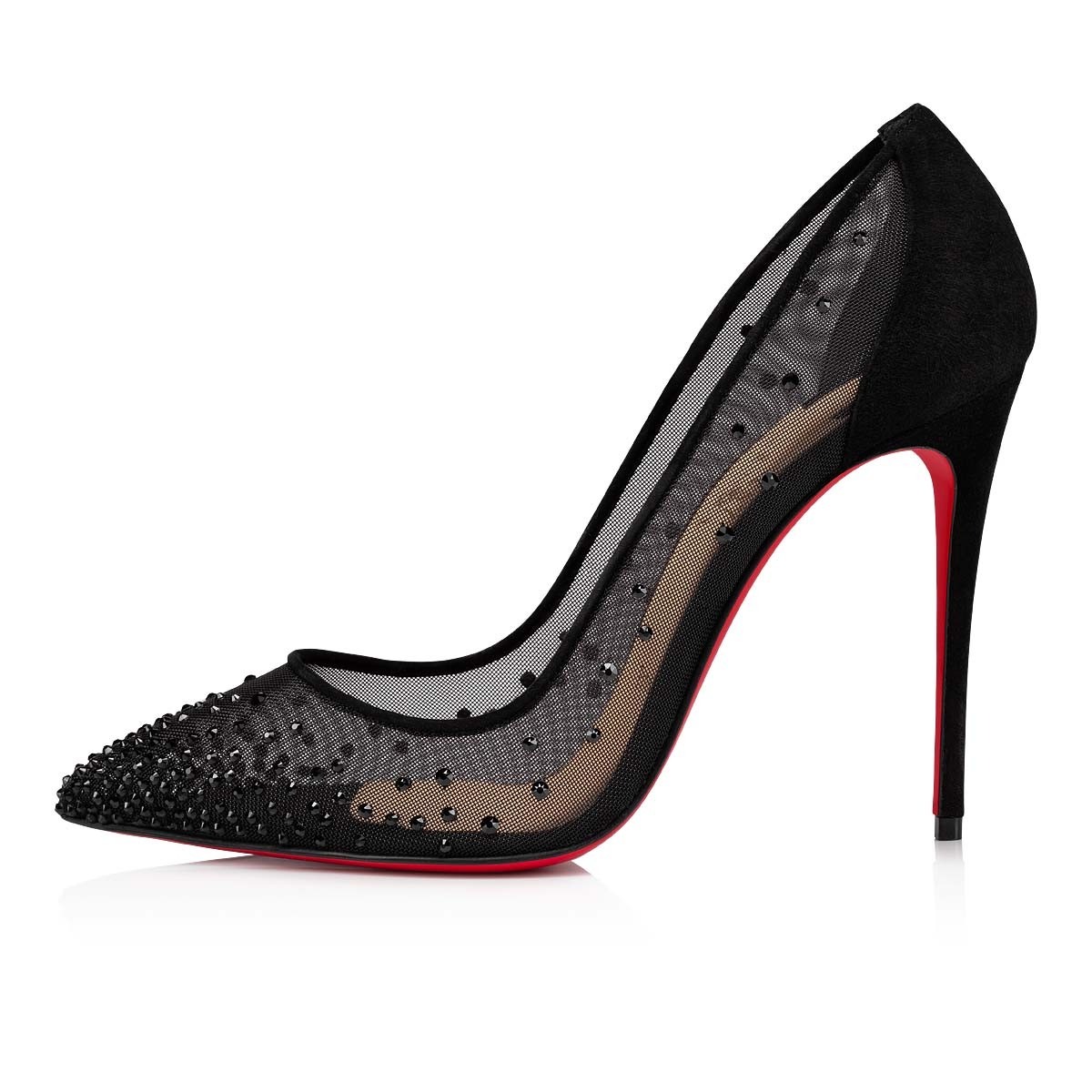 Chr1st1an Louboutin Follies Strass Pumps Black For Women 100mm 1221335CM47