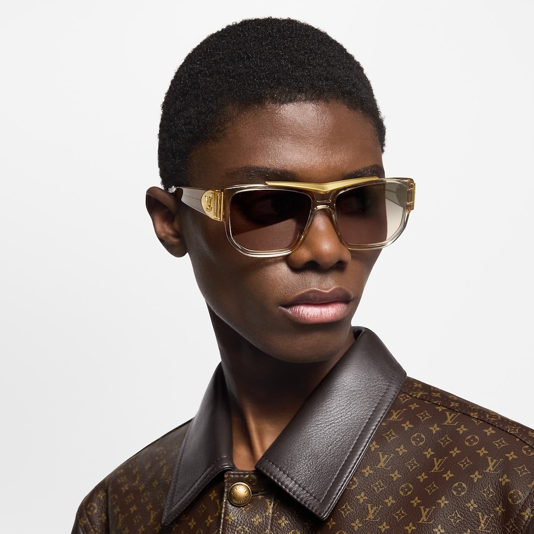 L0vis Vvtt0n Flight Square Sunglasses Crystal champagne For Men – Z2723U