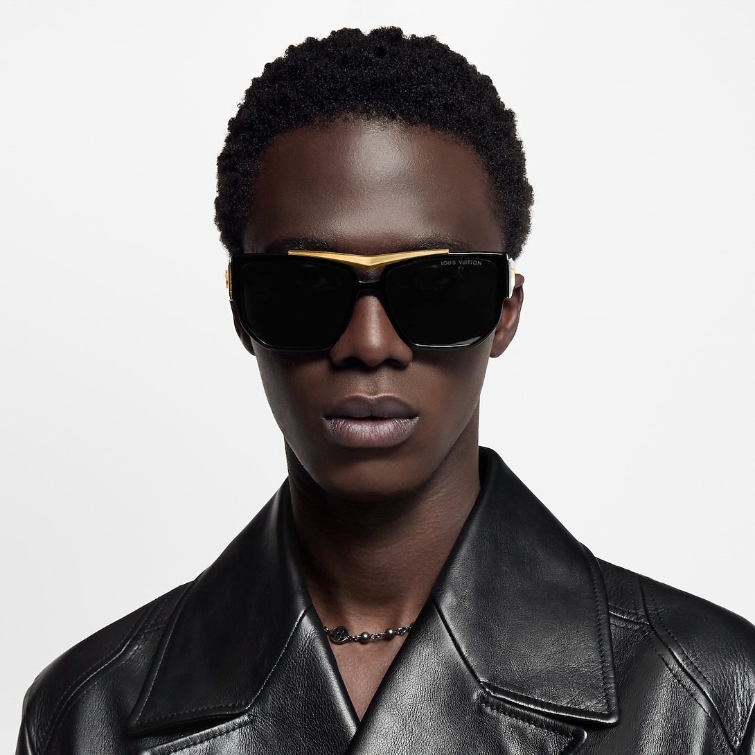 L0vis Vvtt0n Flight Square Sunglasses Black For Men – Z2700U