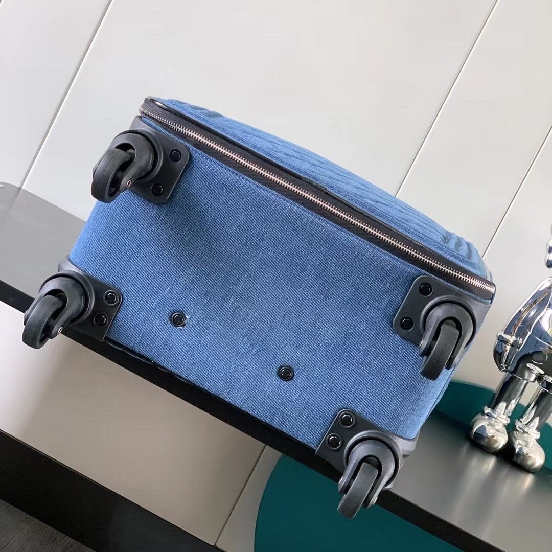 Ch**el Classic Suitcase Blue 19.7in/50cm