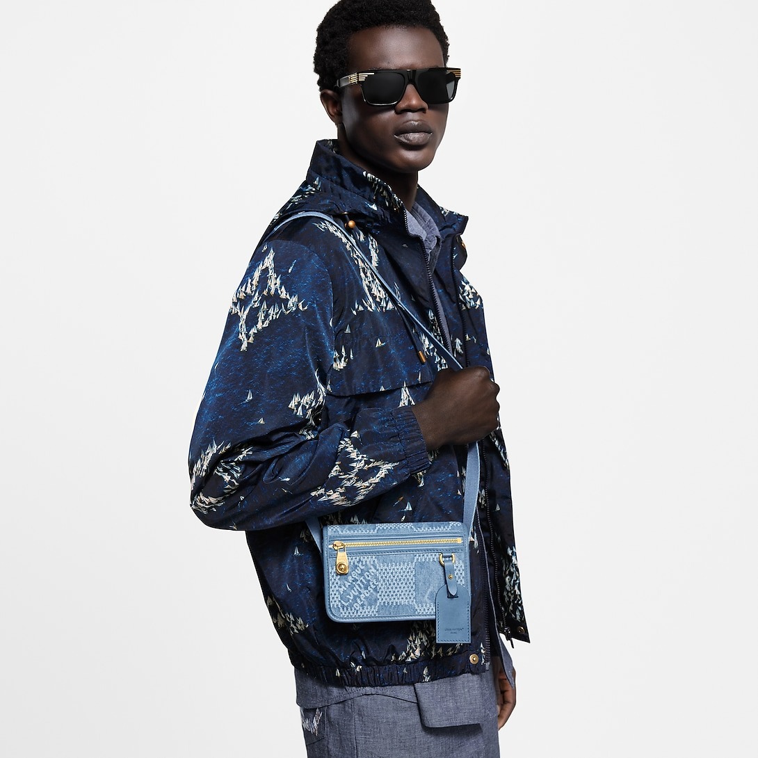 [True-to-ORIGINAL] L0vis Vvtt0n Bosphore Wearable Wallet Blue For Men 19cm/7.5in – N00210