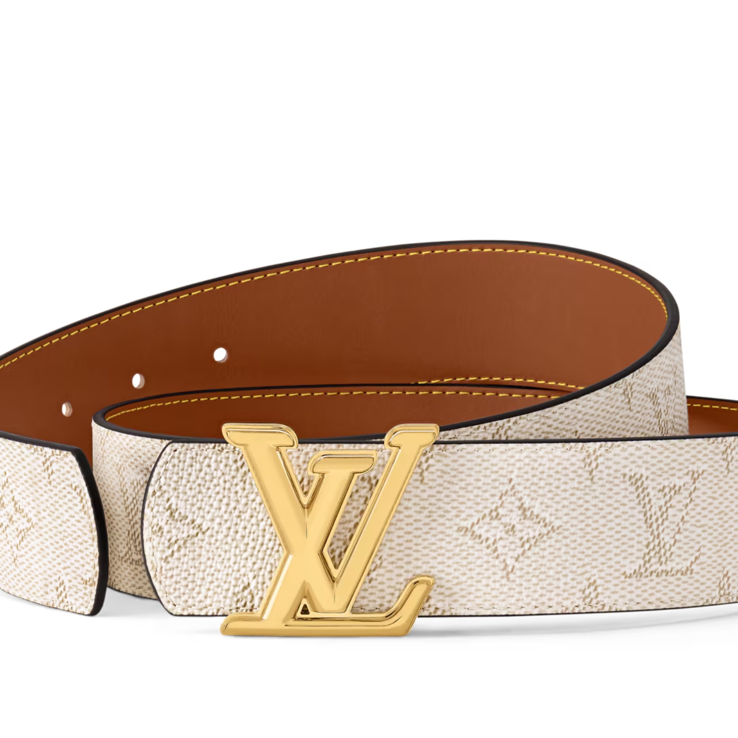 L0vis Vvtt0n LV Dimension 40mm Reversible Belt Beige For Men M4154S