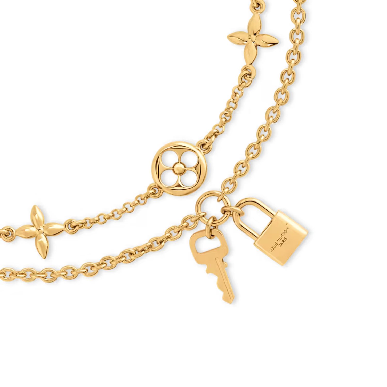 L0vis Vvtt0n Iconic Charms Necklace Gold-Toned For Women – M02494