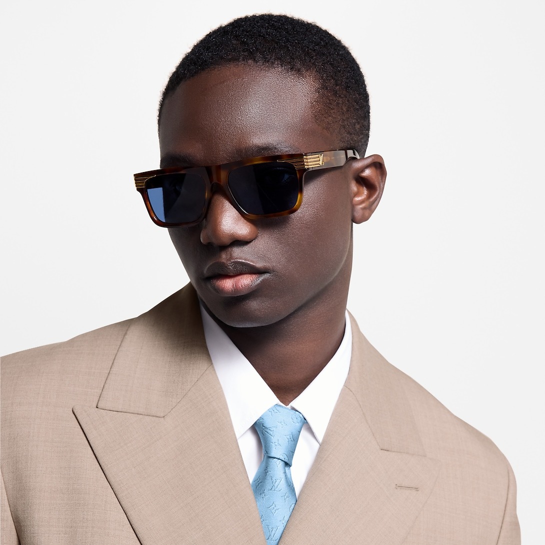 L0vis Vvtt0n Slide Square Sunglasses Chocolate Tortoise For Men – Z2746U