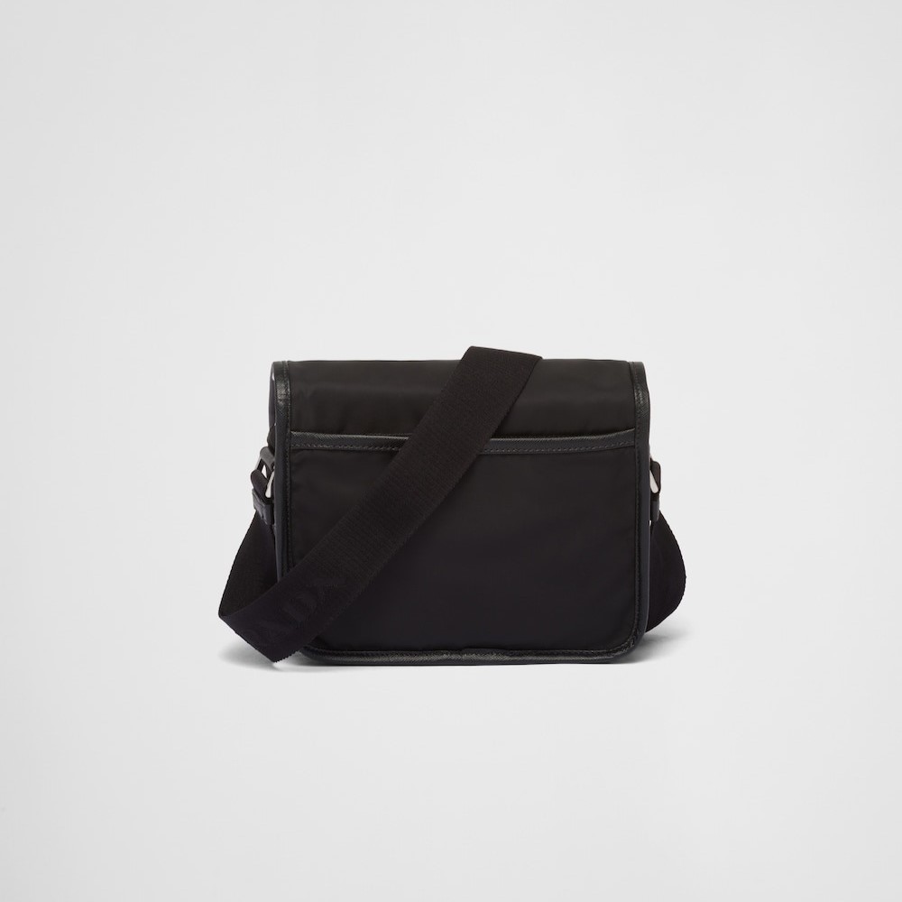 Pra*a Re-Nylon And Leather Shoulder Bag For Men 8.7in/22cm 2VD034_2DMH_F0002_V_XOP