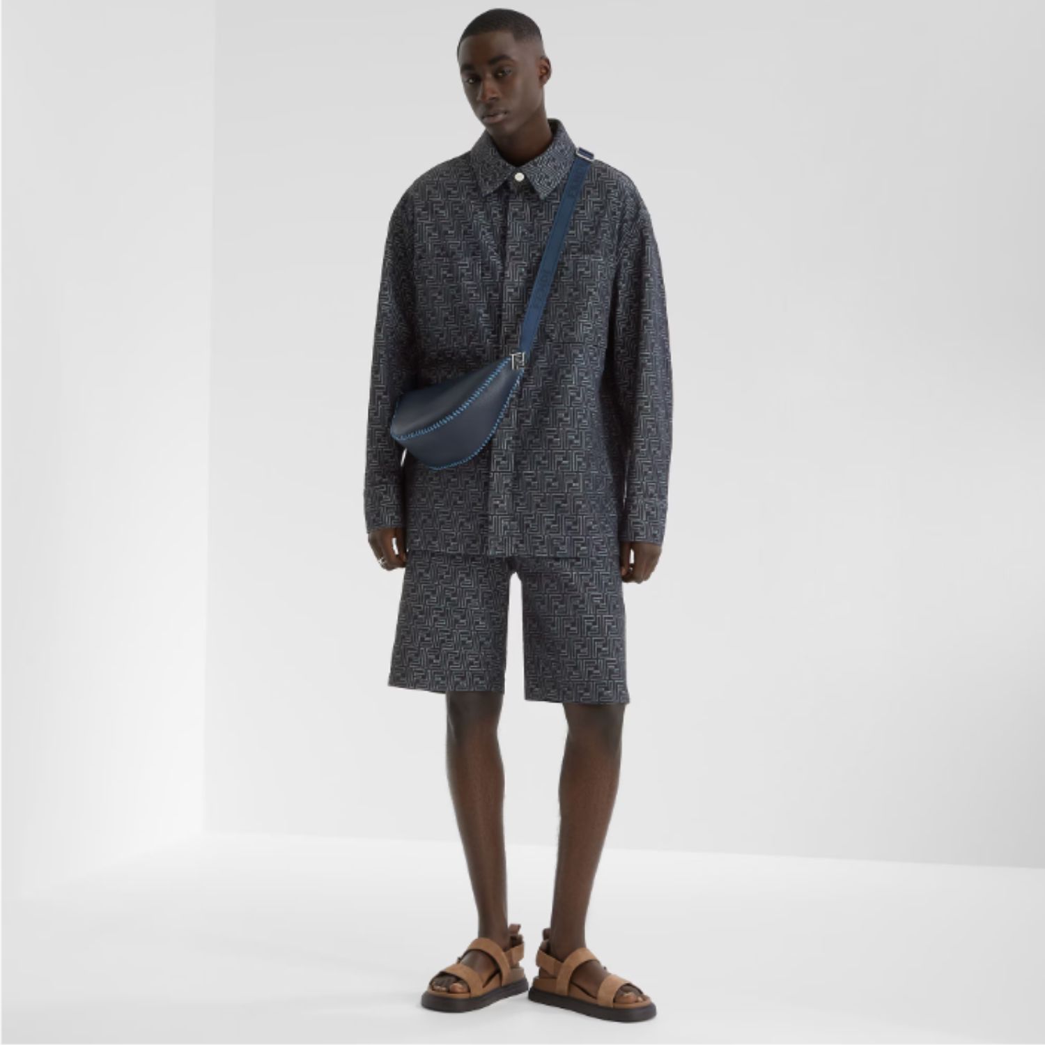 F**di Sandals Brown For Men – 7X1771AU2JF0MNU