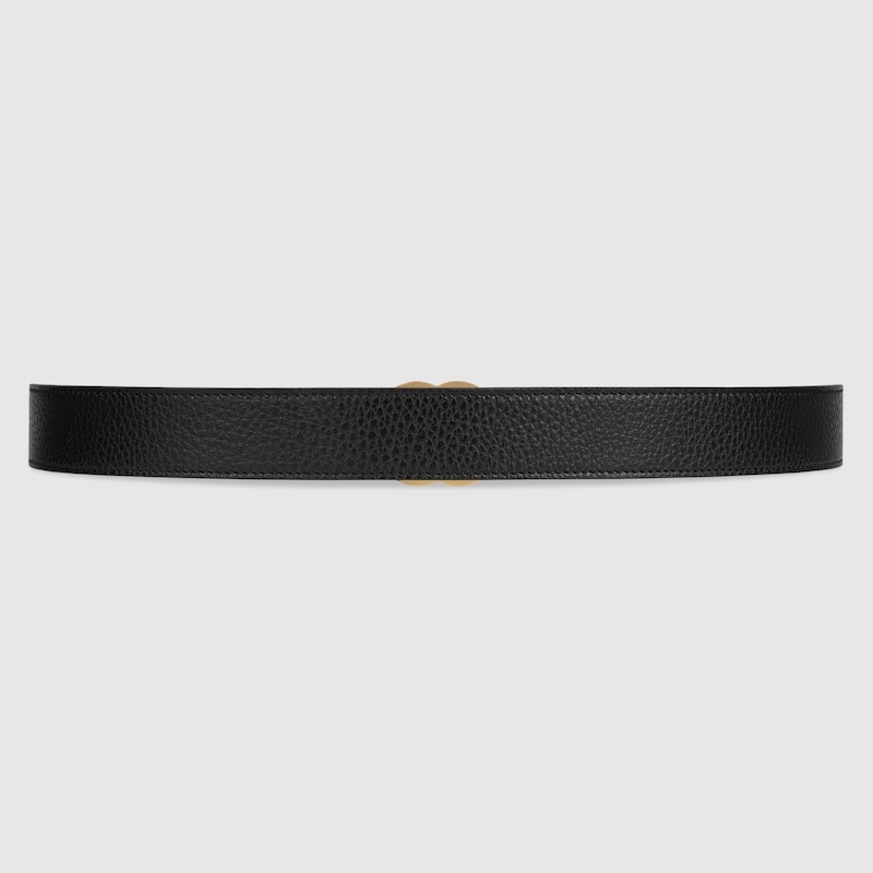 Gvc*1 GG Marmont Reversible Thin Belt 30mm Black For Men 643847 CAO2T 1062