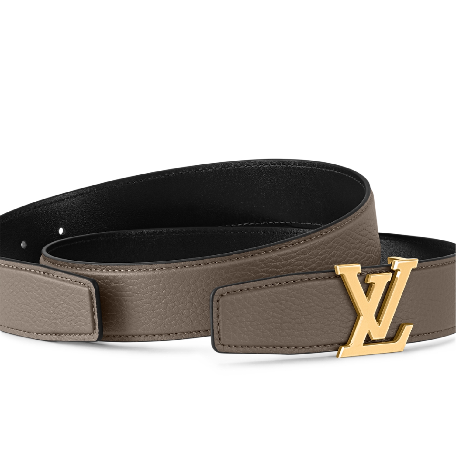 L0vis Vvtt0n LV Heritage 35mm Reversible Belt Taupe/Black For Men M8717V