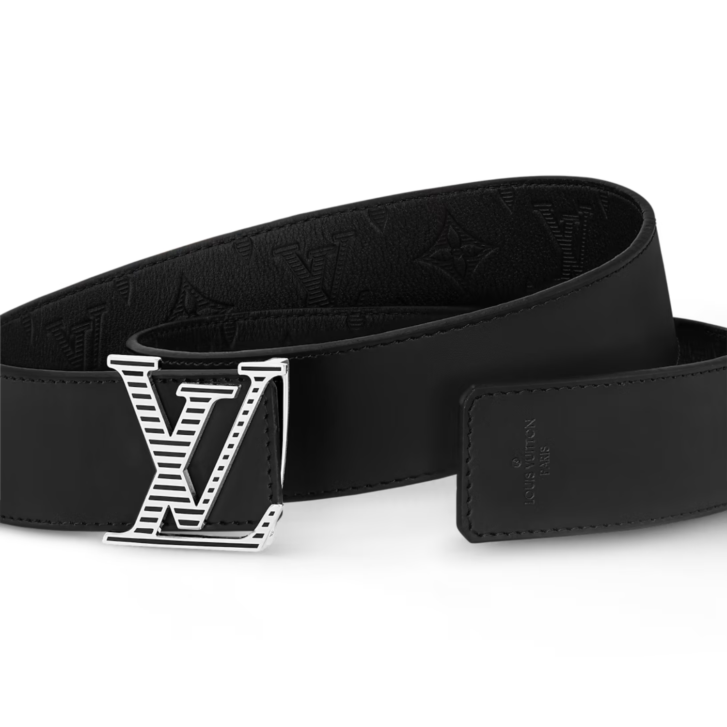 L0vis Vvtt0n LV Shadow 40mm Reversible Belt Black For Men M0717U
