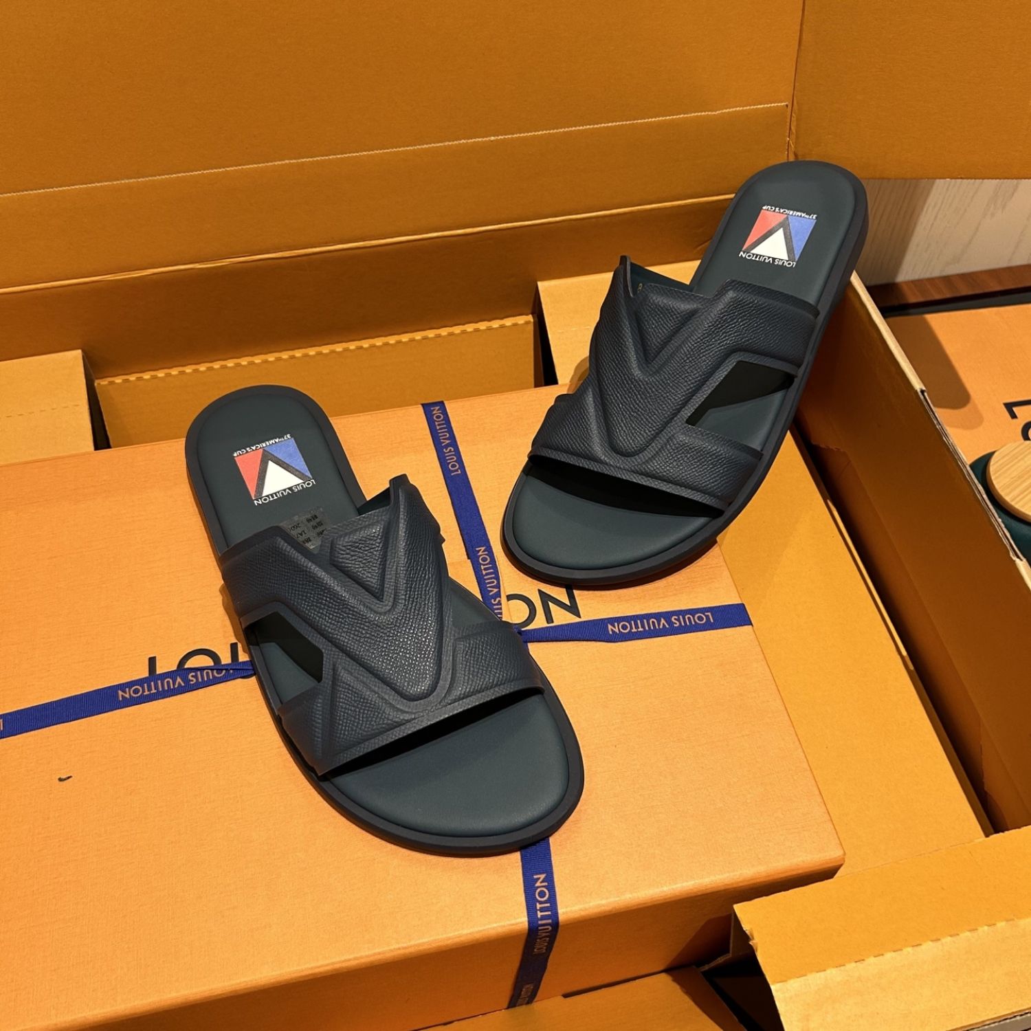 L0vis Vvtt0n Oasis Mule Gray Blue For Men